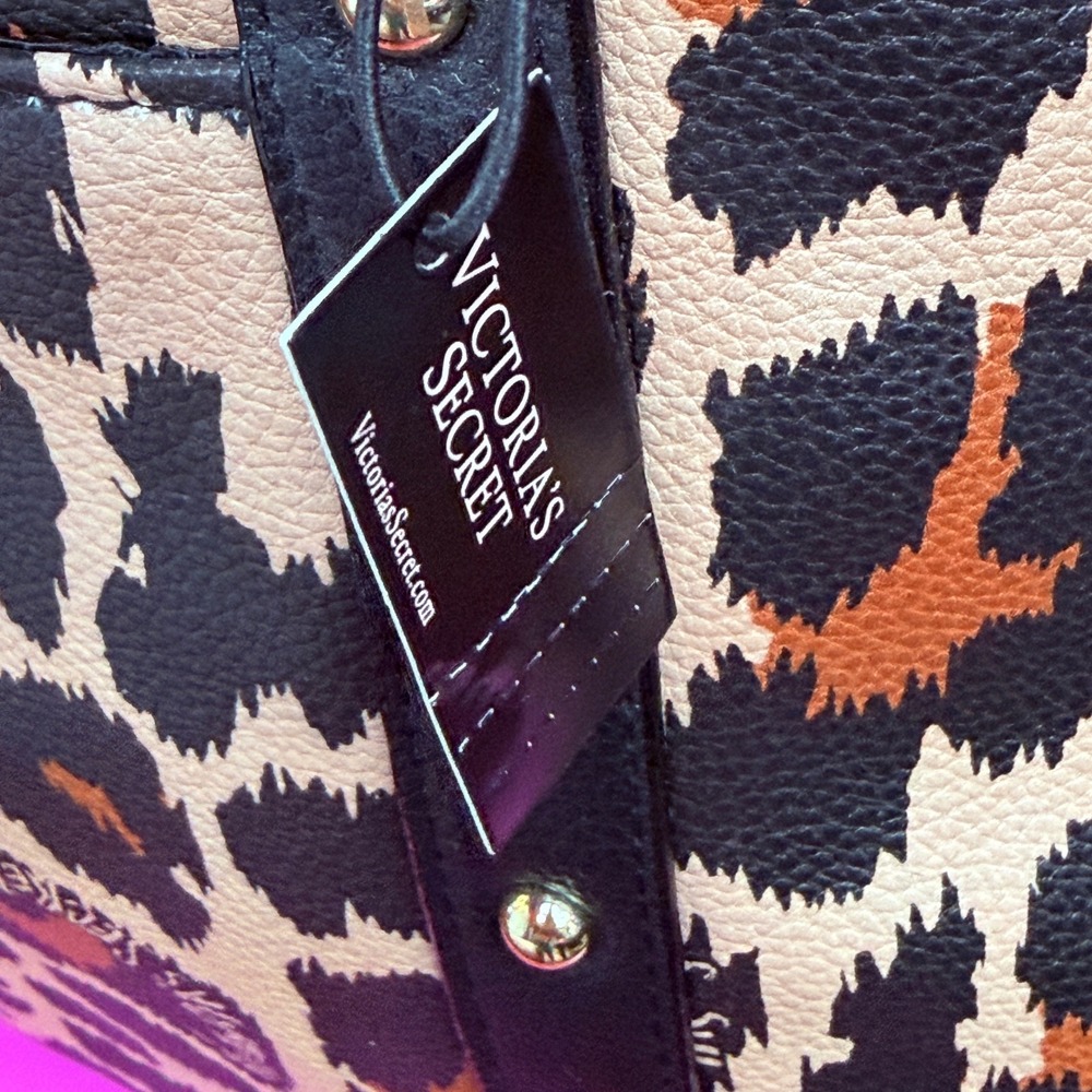 Victoria's Secret Leopard Print Convertible Backpack Tote Bag Studded NWT - Picture 6 of 10
